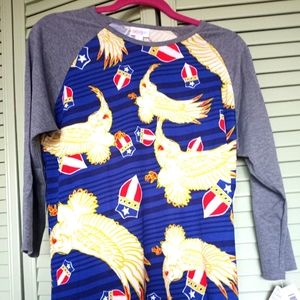 Lularoe Large Patriotic Randy baseball shirt #1988